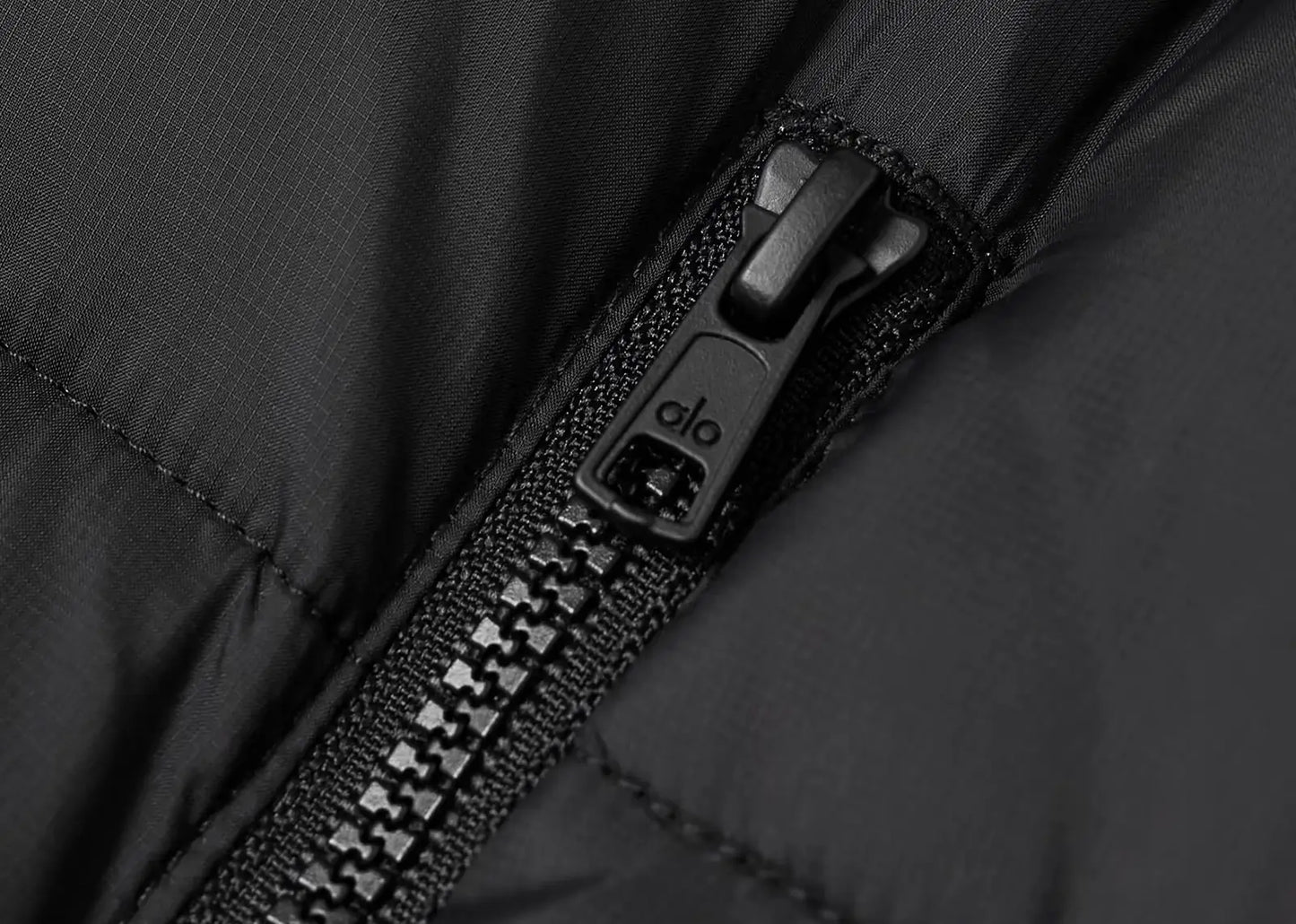 Aspen Love Hooded Quilted Padded Ripstop Jacket Black