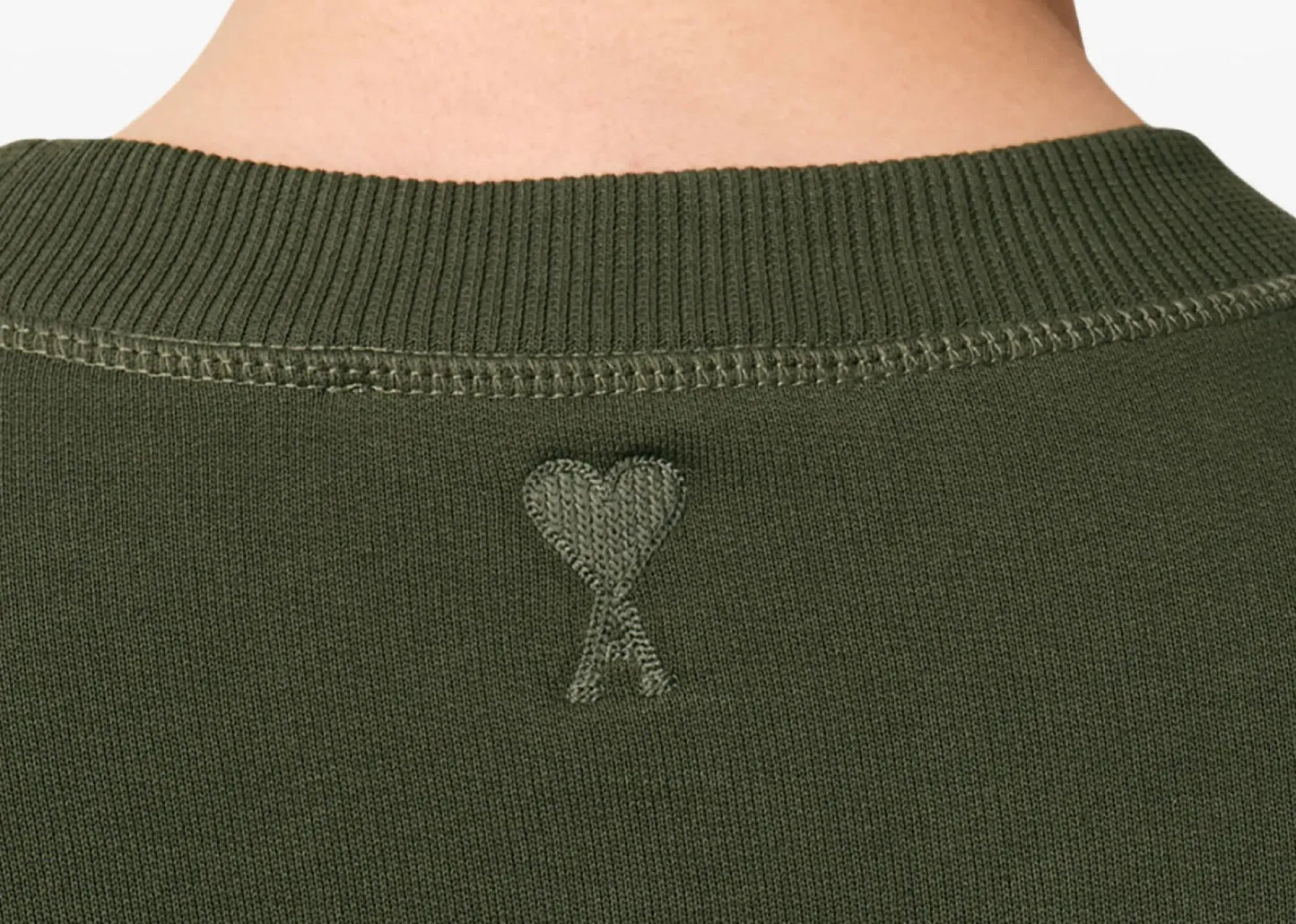 Ami Alexandre Mattiussi Print Sweatshirt Olive Green