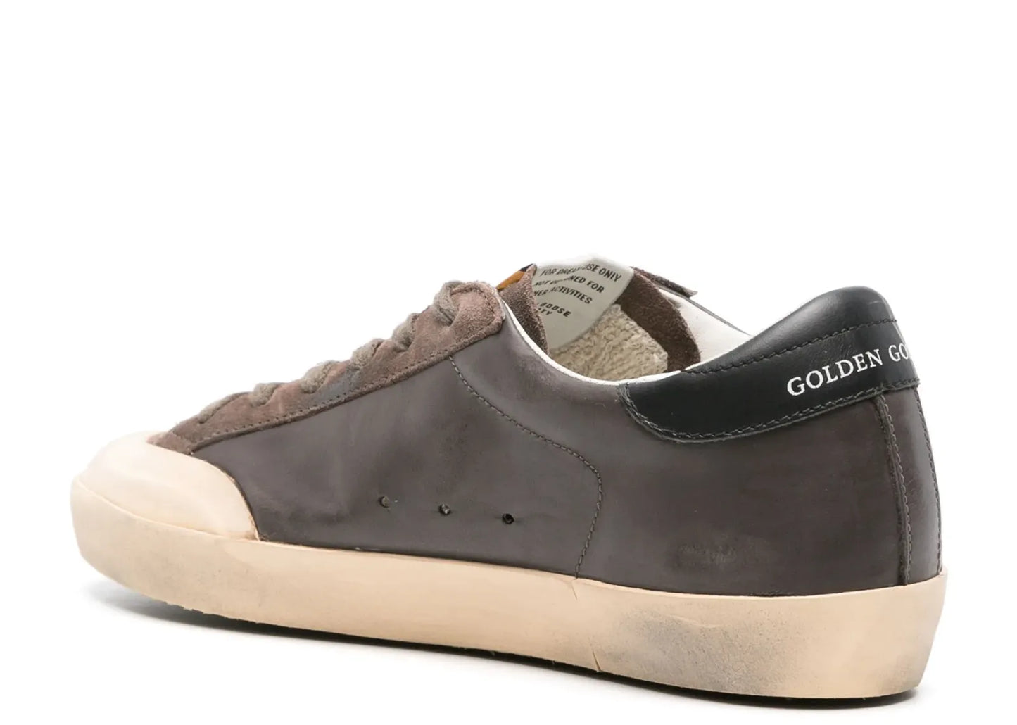 Super-Star Brown Leather Rose Suede Star Black Heel (W)