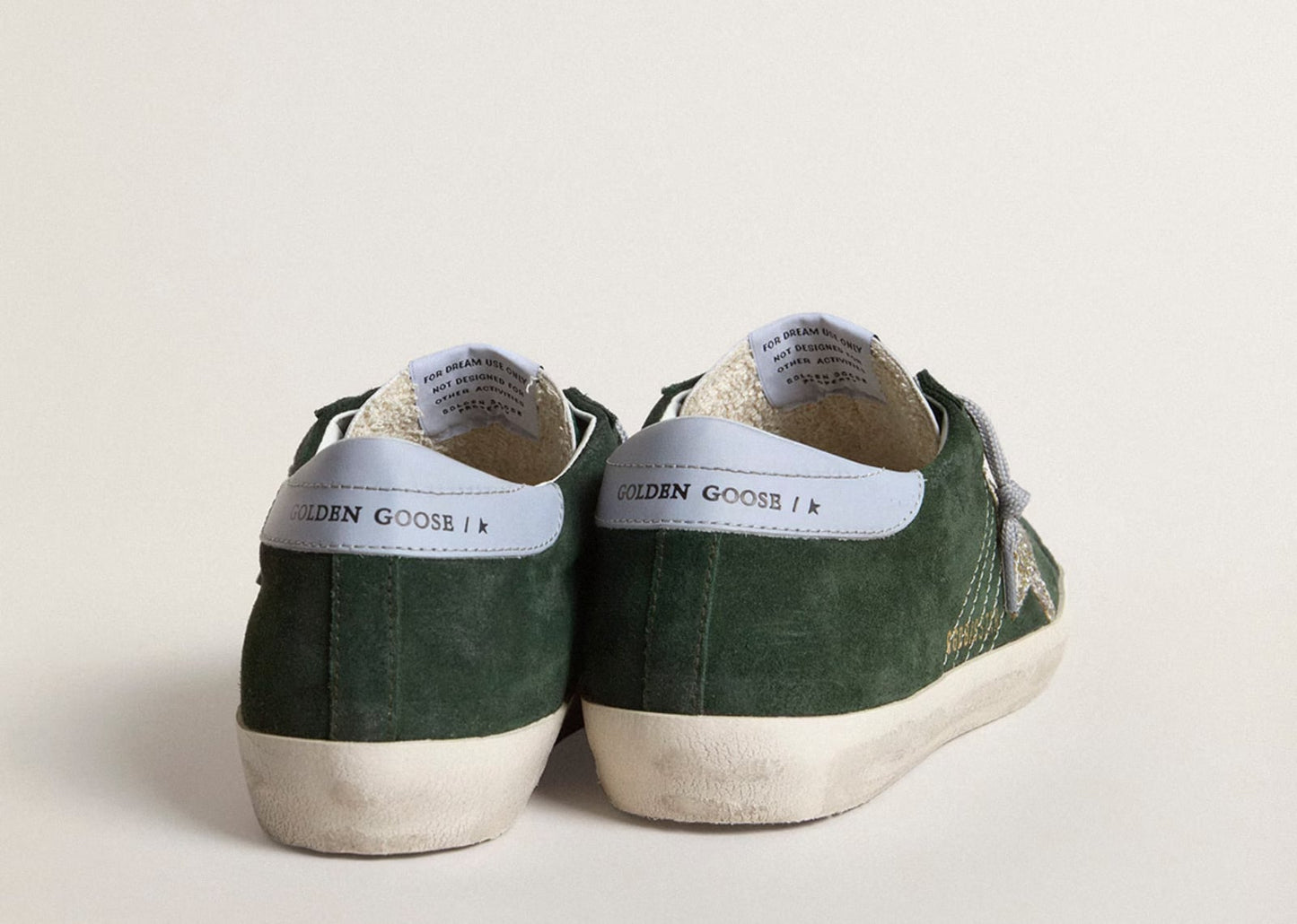 Super Star Green Suede Silver Glitter (W)