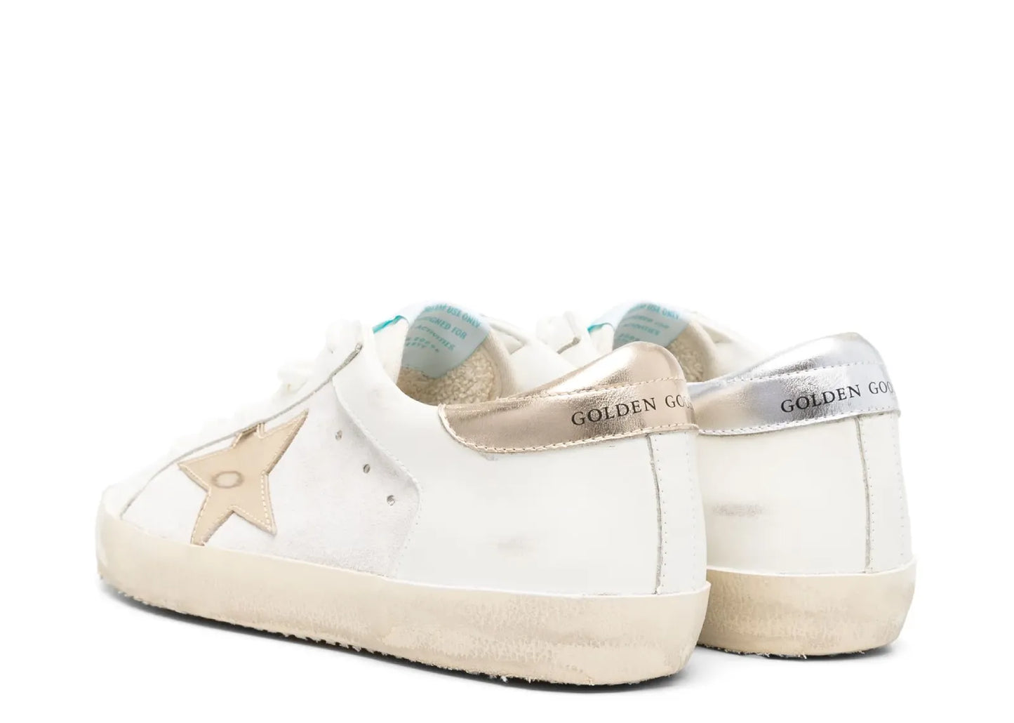 Super-Star Off White Silver Gold Star Heel (W)