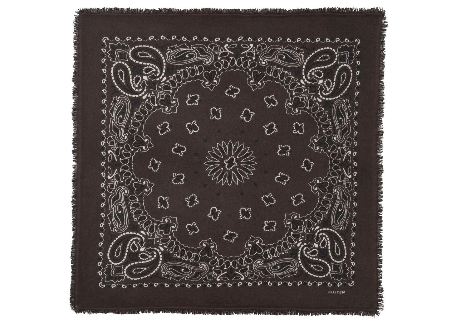 Large Cashmere Bandana Hachiko Bico Brown