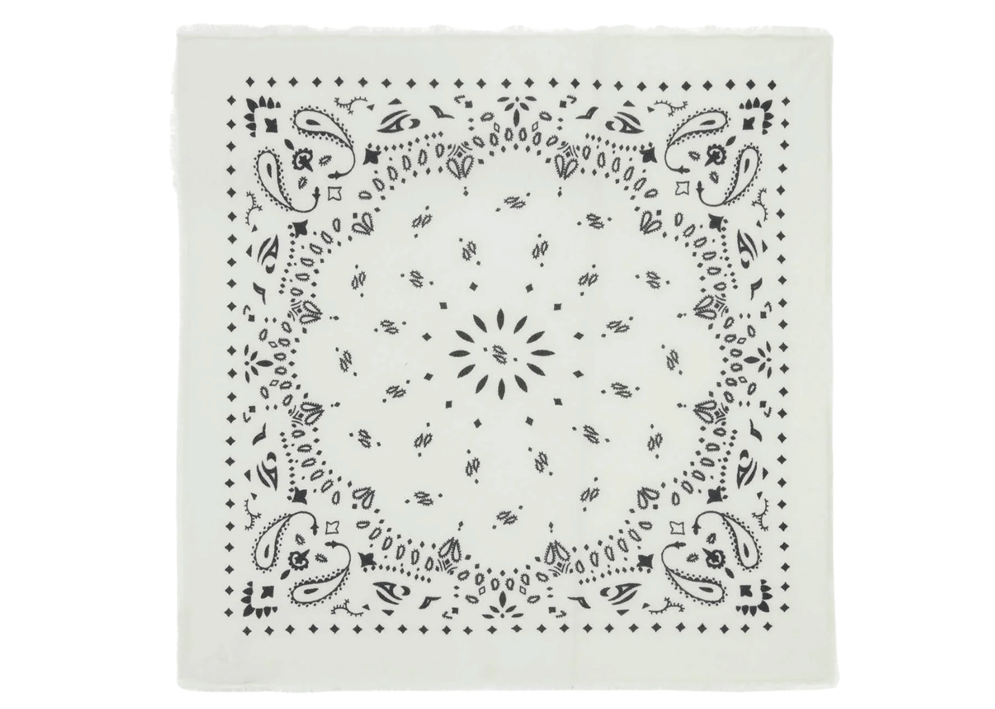 Large Cashmere Bandana Hachiko White