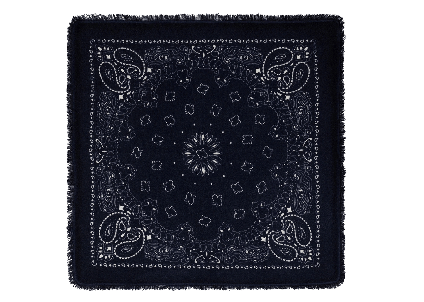 Small Cashmere Bandana Hachi Dark Navy Blue