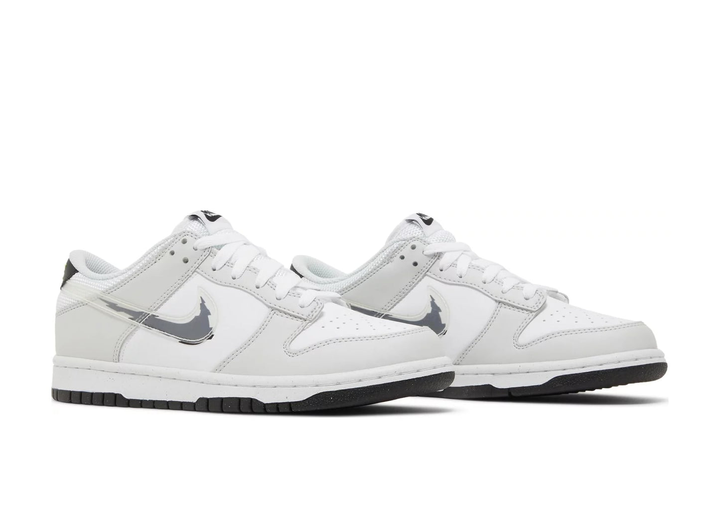 Dunk Low Glitch Swoosh White Grey (GS)