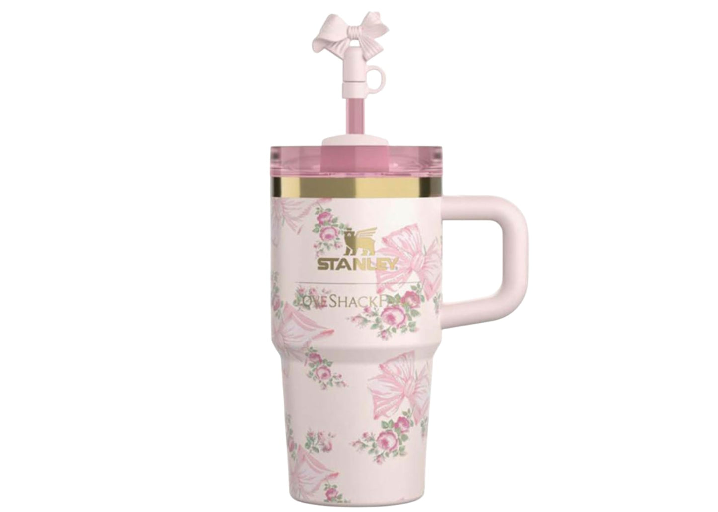 x LoveShackFancy Flowstate Quencher 20oz Tumbler Pink Mink
