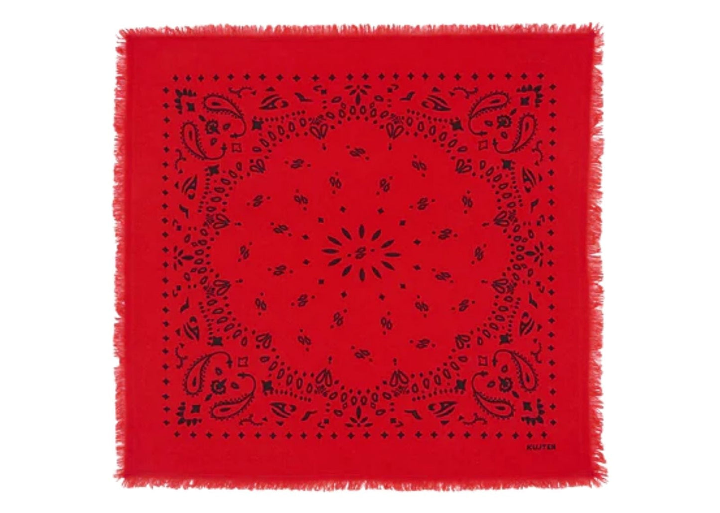 Small Cashmere Bandana Hachi Coral Red