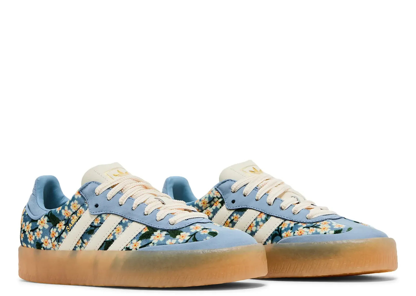 adidas Sambae Liberty London Floral Embroidery Blue Cream White (W)