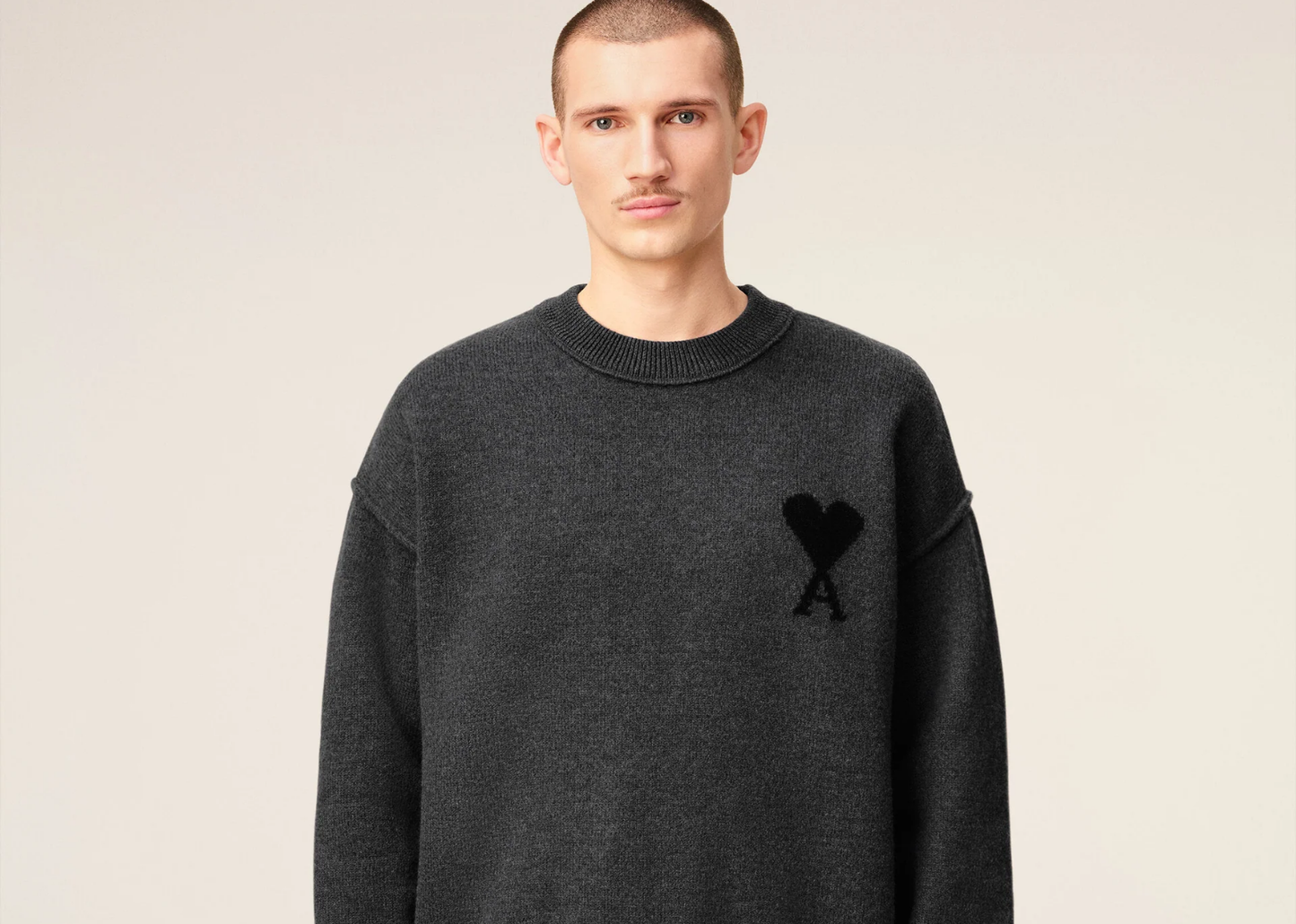 Ami De Coeur Crewneck Sweater Grey