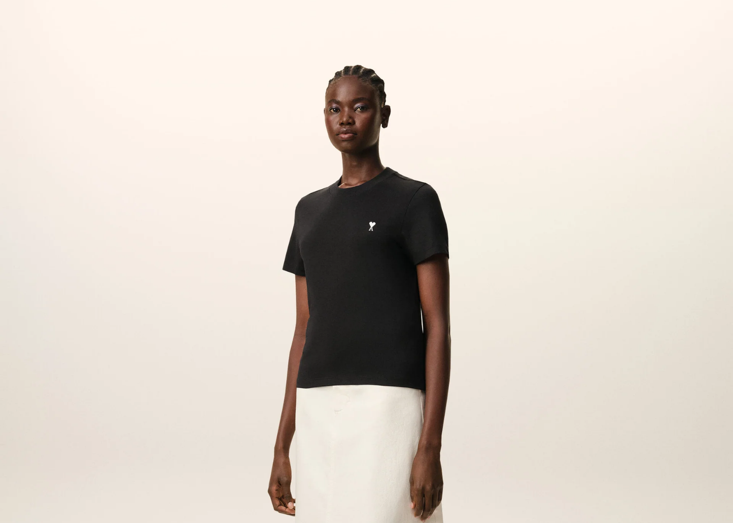 Ami De Coeur Cropped T-Shirt Black