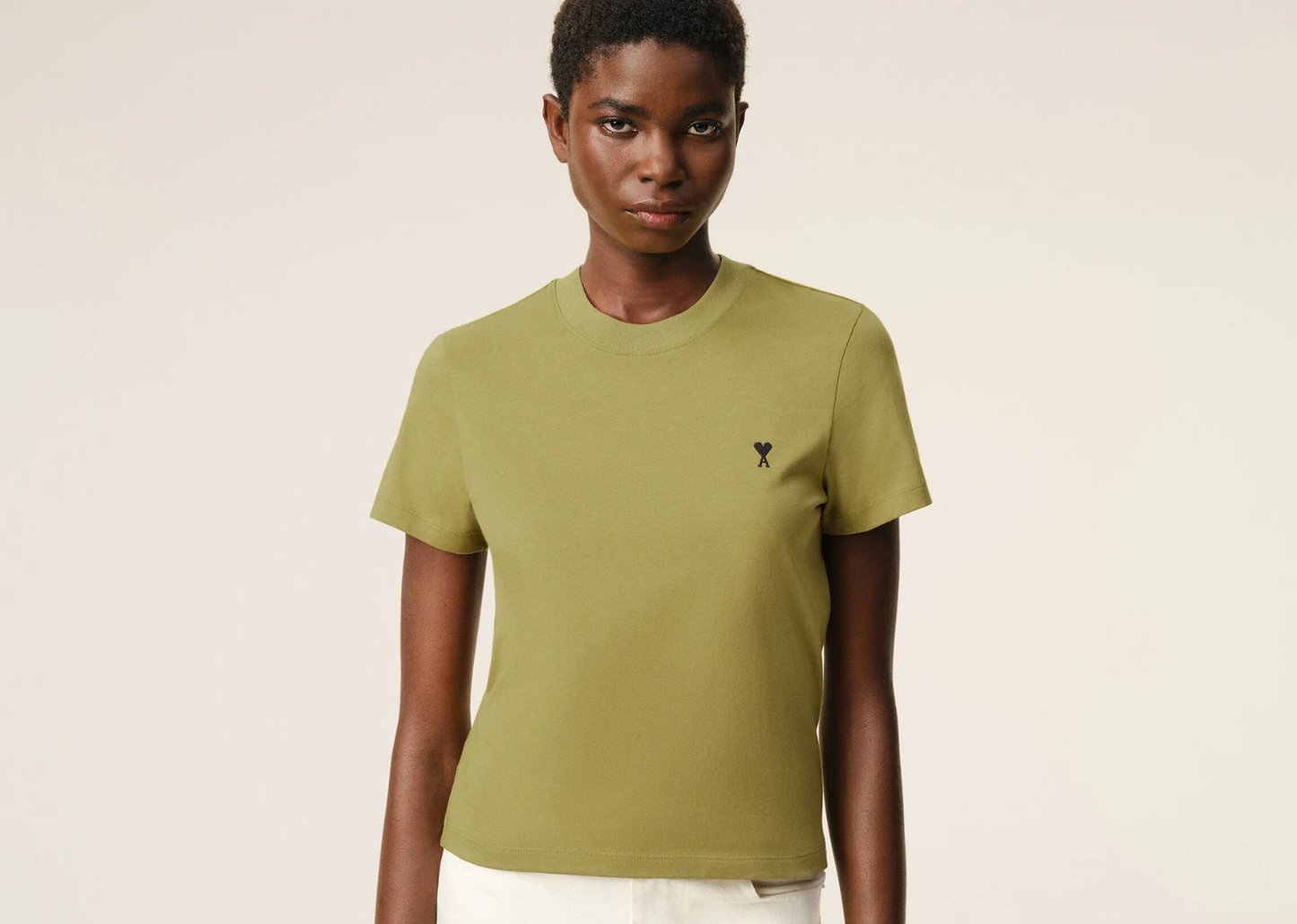 Ami De Coeur Cropped T-Shirt Green