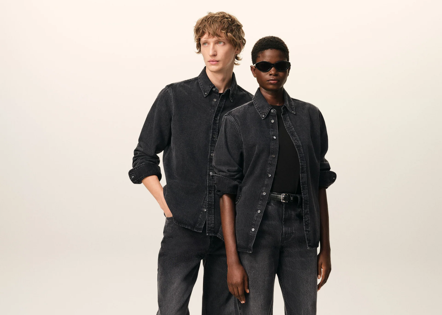 Ami De Coeur Denim Shirt Black