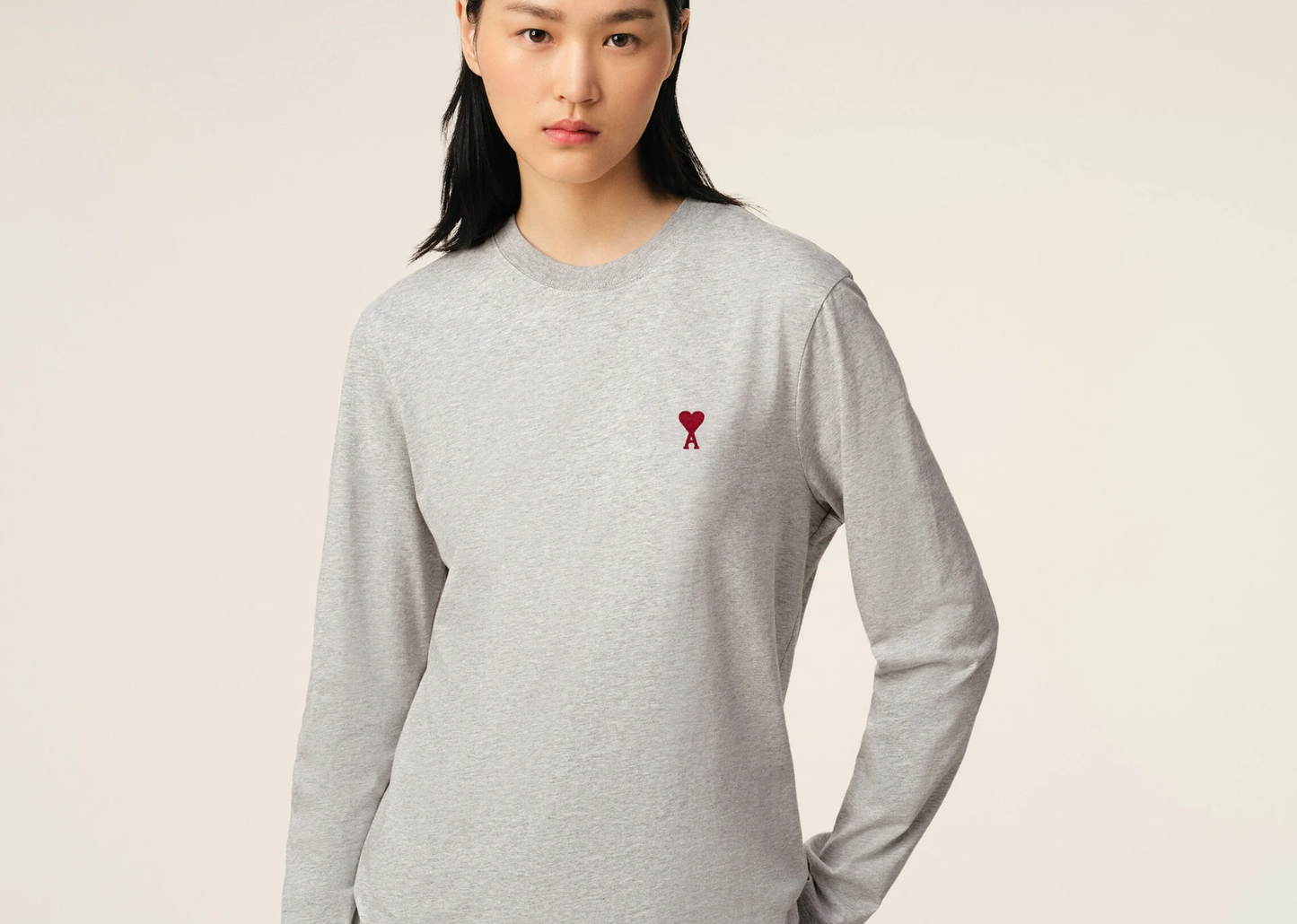 Ami De Coeur Long Sleeve T-Shirt Grey
