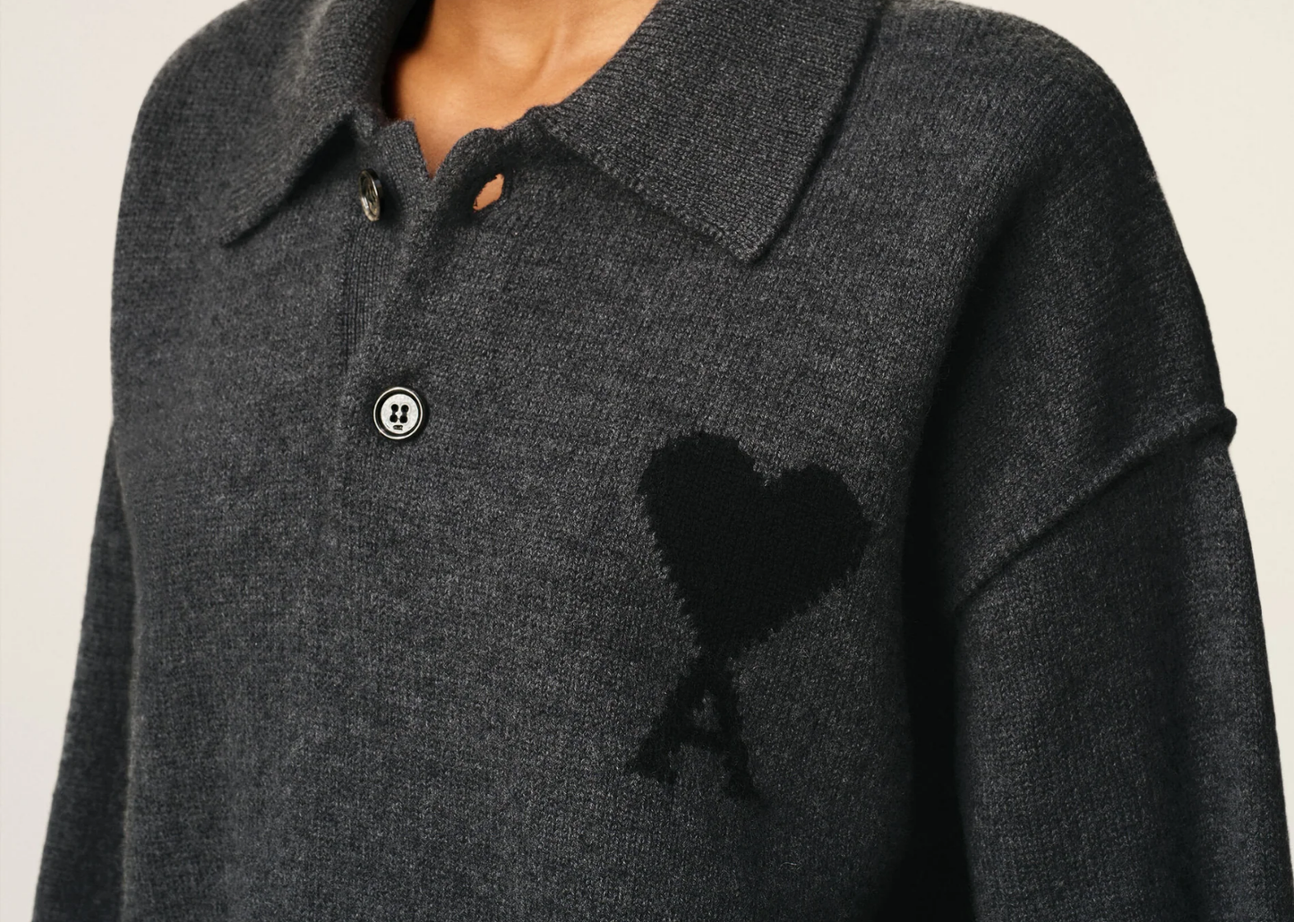 Ami De Coeur Polo Grey Red