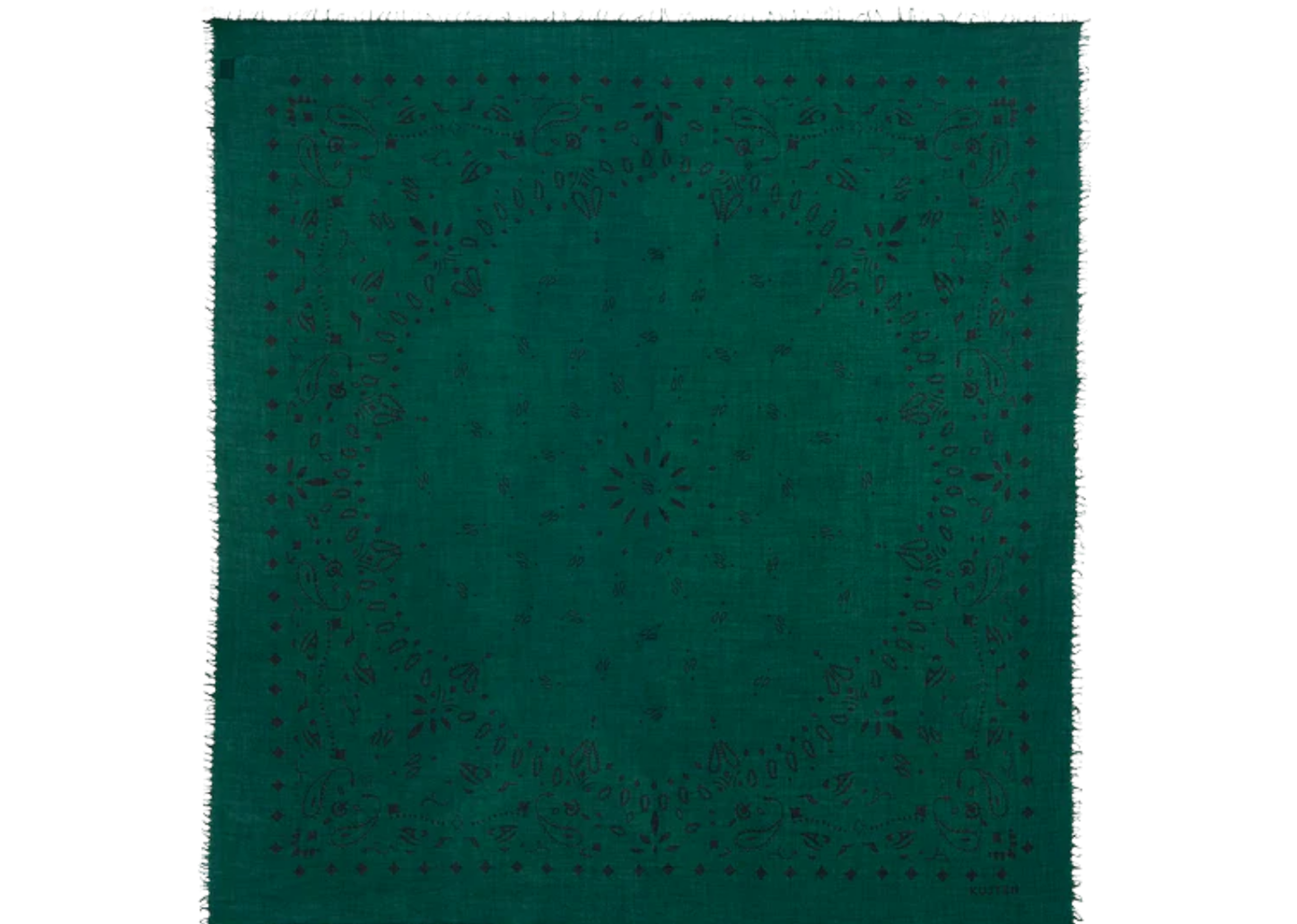 Extra Large Cashmere Bandana Effy Forest Green