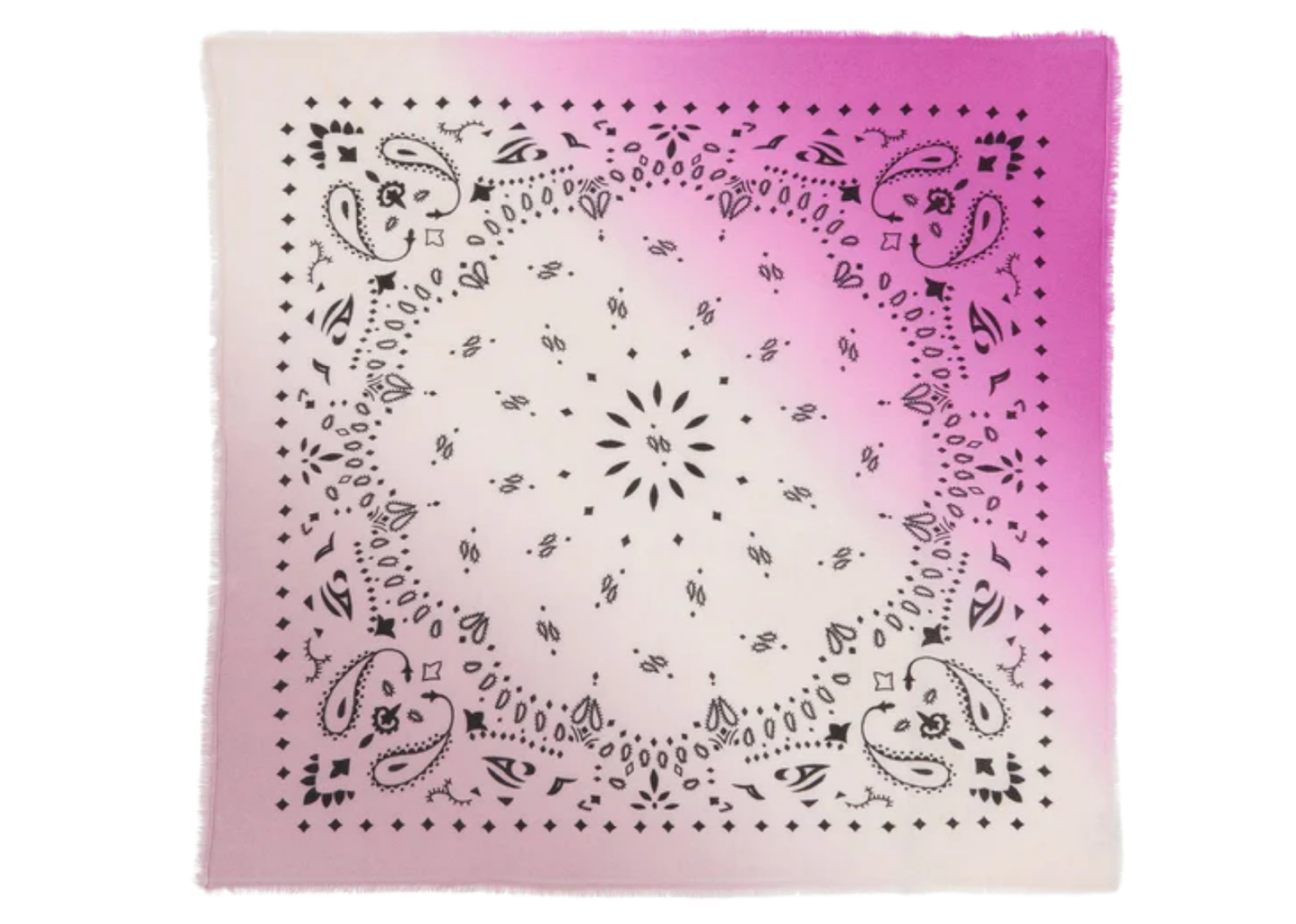 Large Cashmere Bandana Hachiko Dip Dye Pink Ballerina
