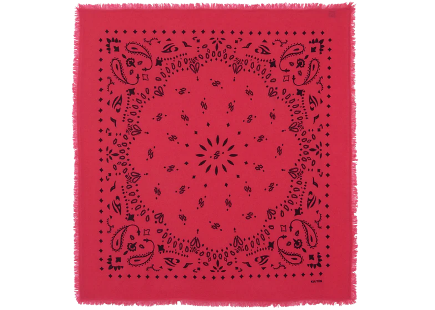 Large Cashmere Bandana Hachiko Fuschia
