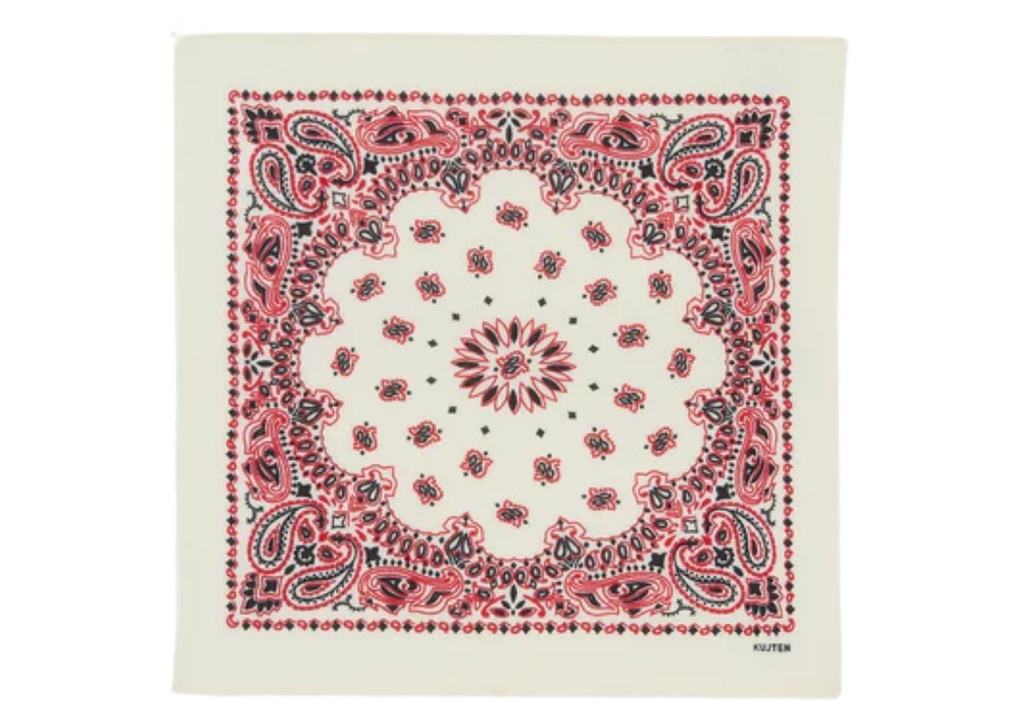 Small Cashmere Bandana Hachi Western Coral Red
