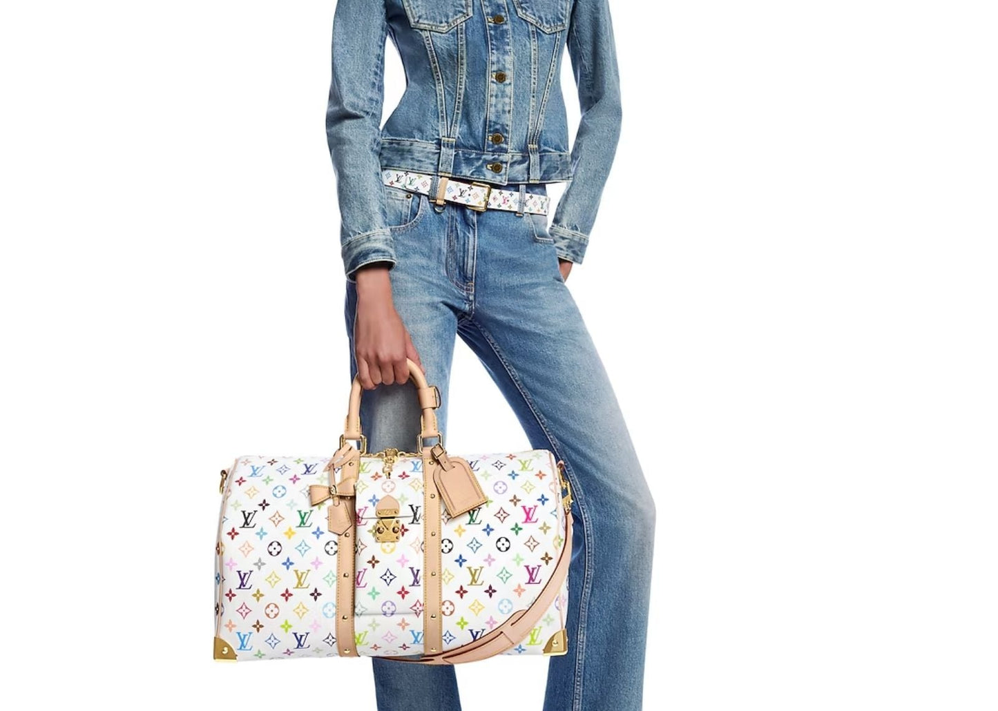 x Takashi Murakami Keepall Bandouliere 45 Multicolored