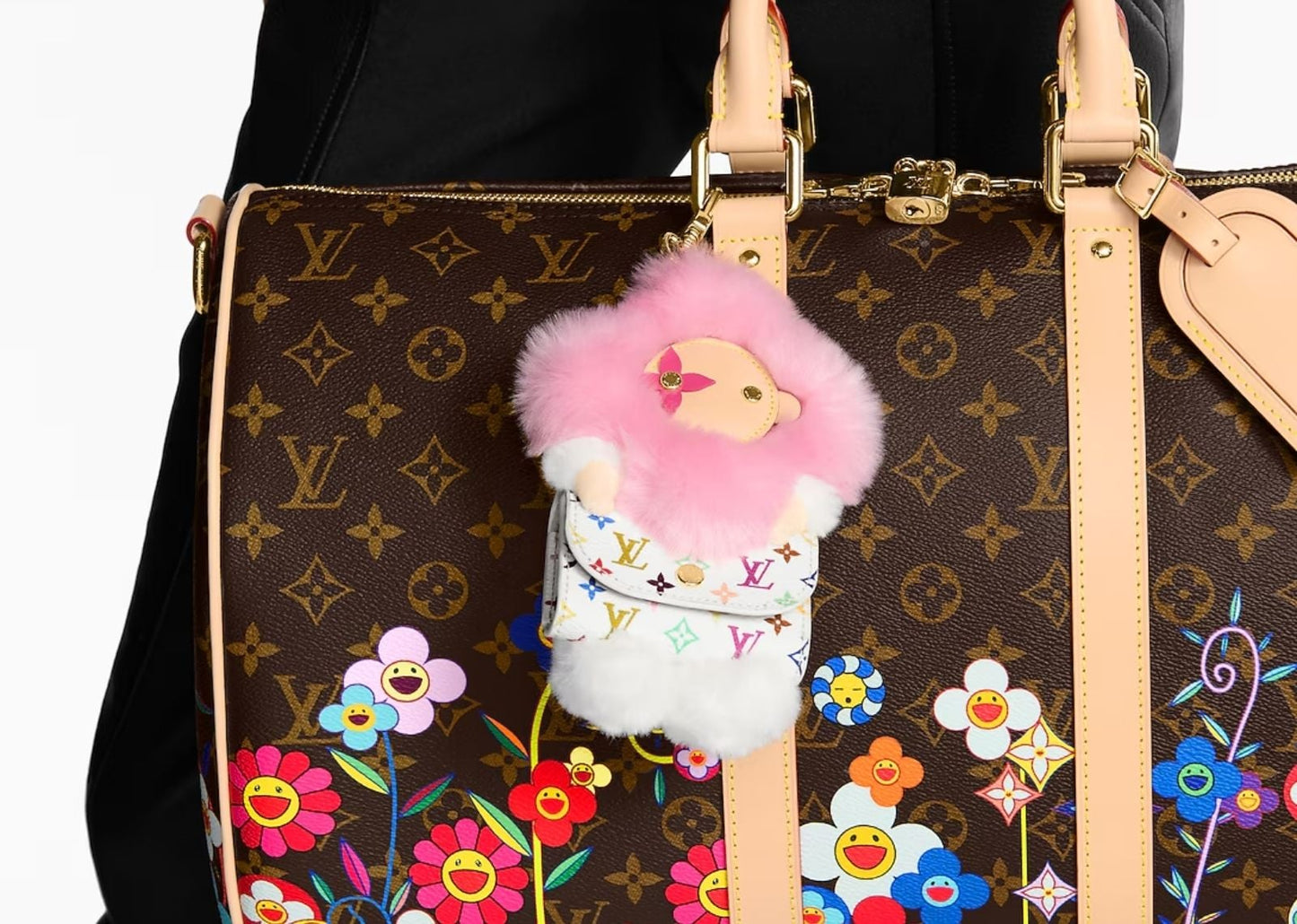 x Takashi Murakami Vivienne Cuddle Bag Charm Multicolored