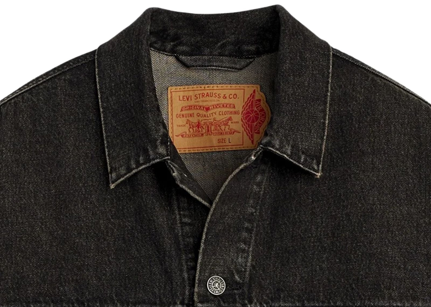 Jordan x Levi's Type III Trucker Jacket Black / Wash Black