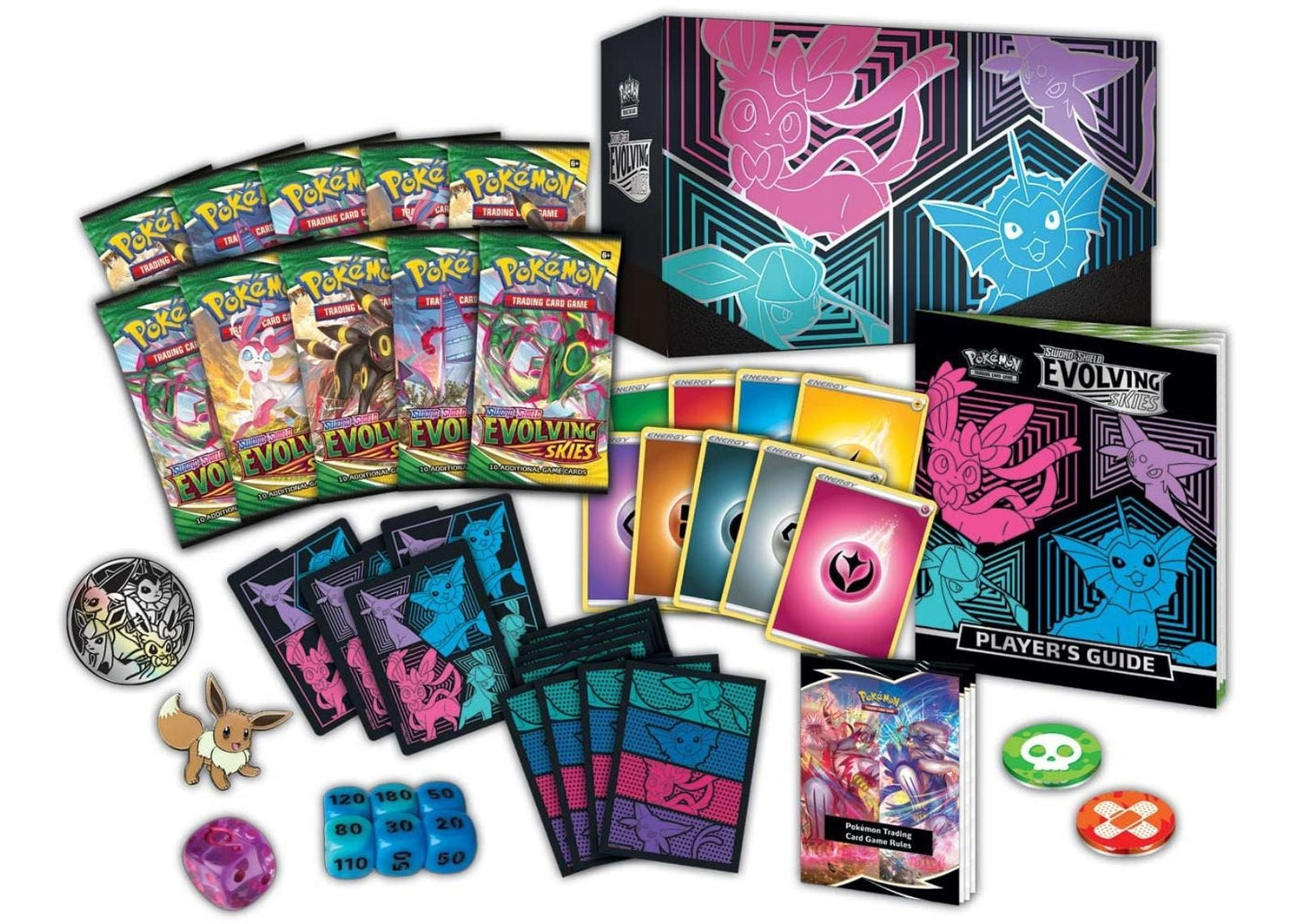 TCG Sword & Shield Evolving Skies Pokémon Center Elite Trainer Box (Glaceon/Vaporeon/Sylveon/Espeon)