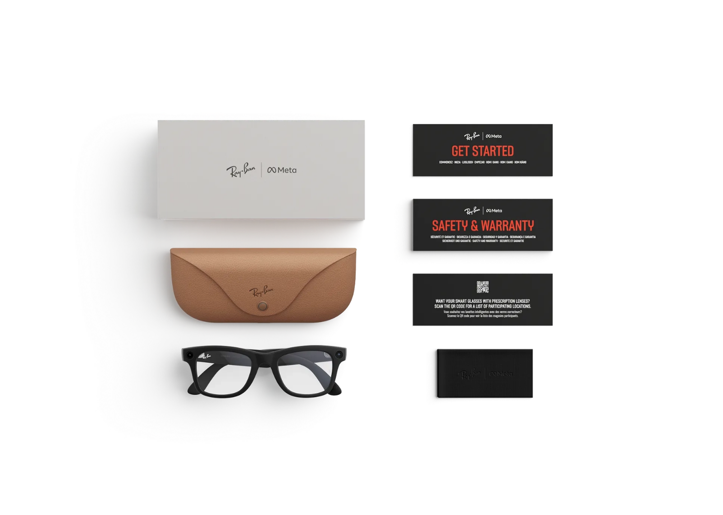 Meta Wayfarer Gen 2 AI Smart Glasses Clear Lens Matte Black