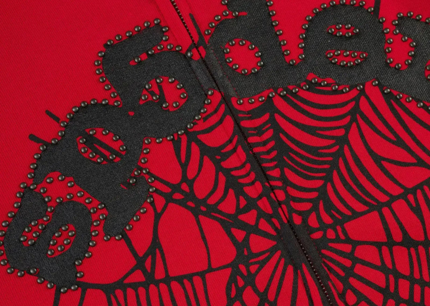 OG Web Studded Zip Hoodie Red
