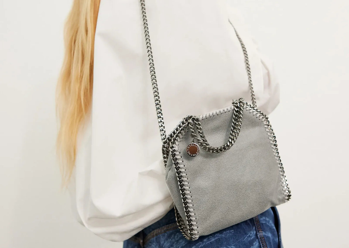Falabella Tiny Tote Bag Grey