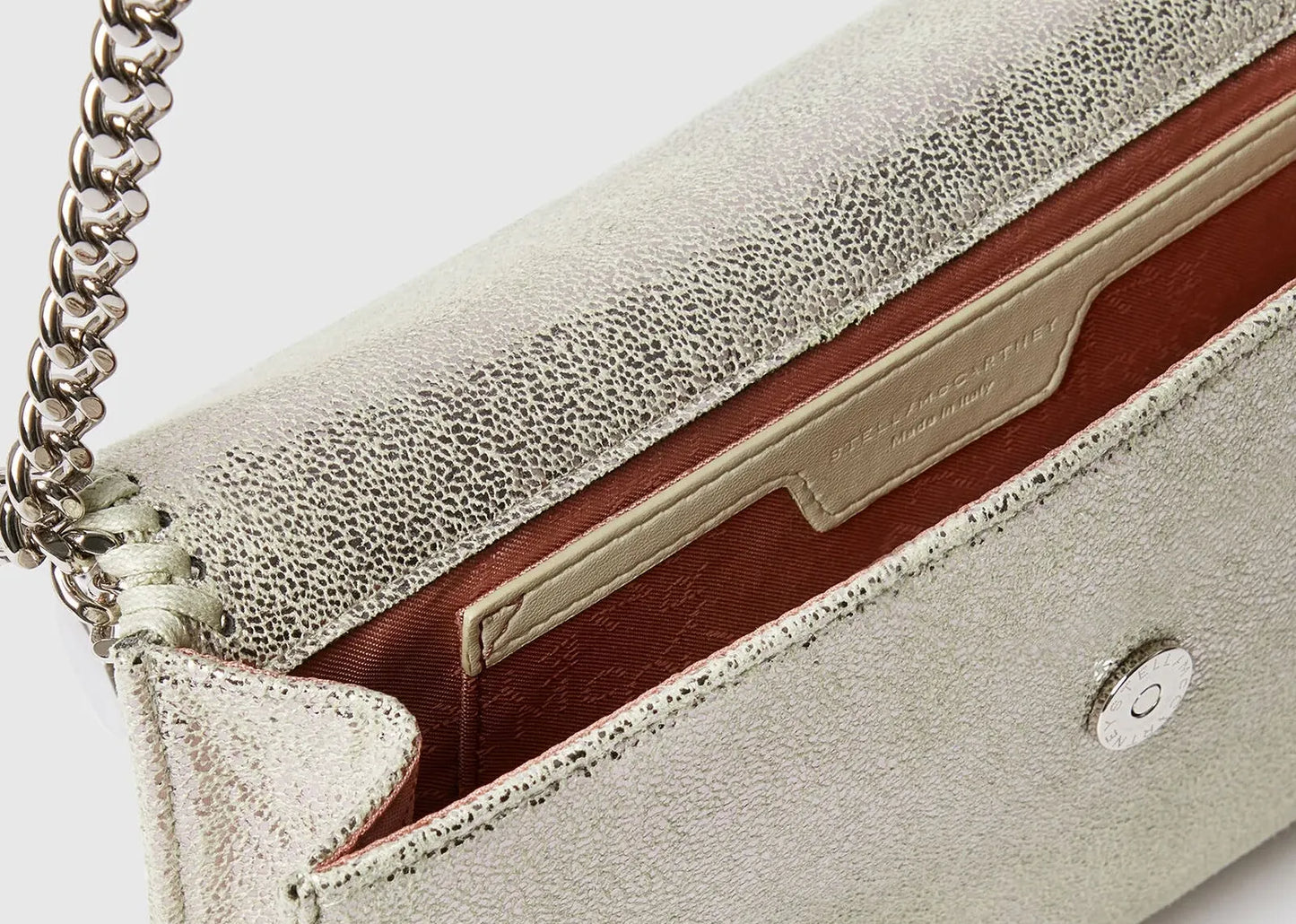Falabella Wallet on Chain Light Lime Green