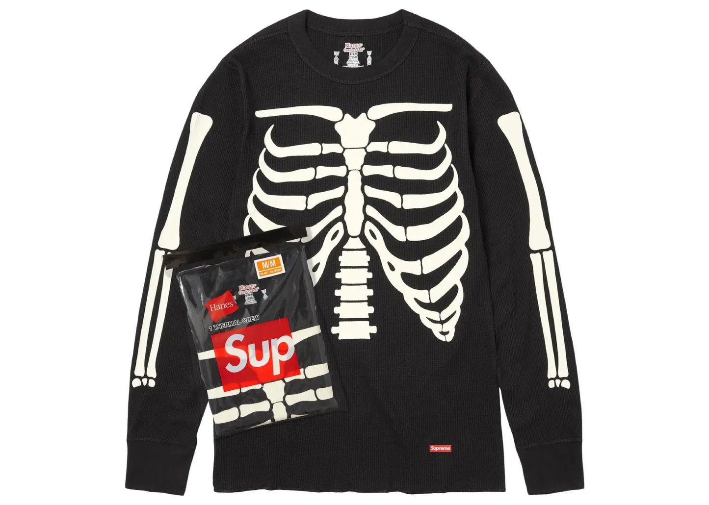 x Hanes Bones Thermal Crew (1 Pack) Black