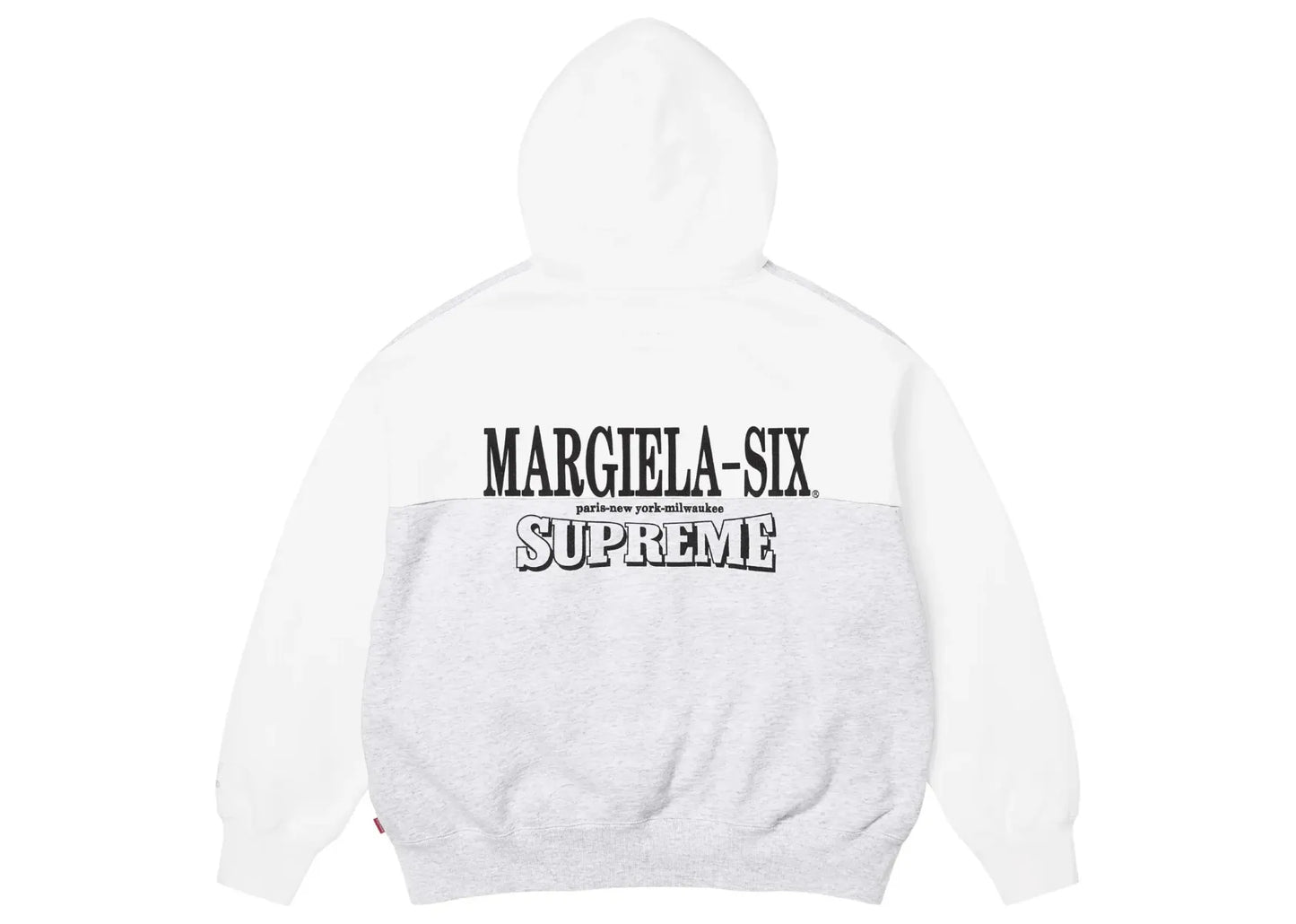 x MM6 Maison Margiela Eagle Zip Up Hooded Sweatshirt Ash Grey