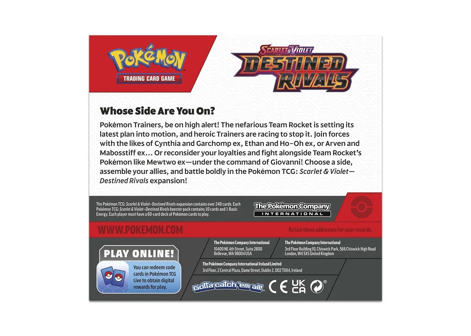 2025 Pokémon Scarlet & Violet Destined Rivals Booster Box (36 Packs)