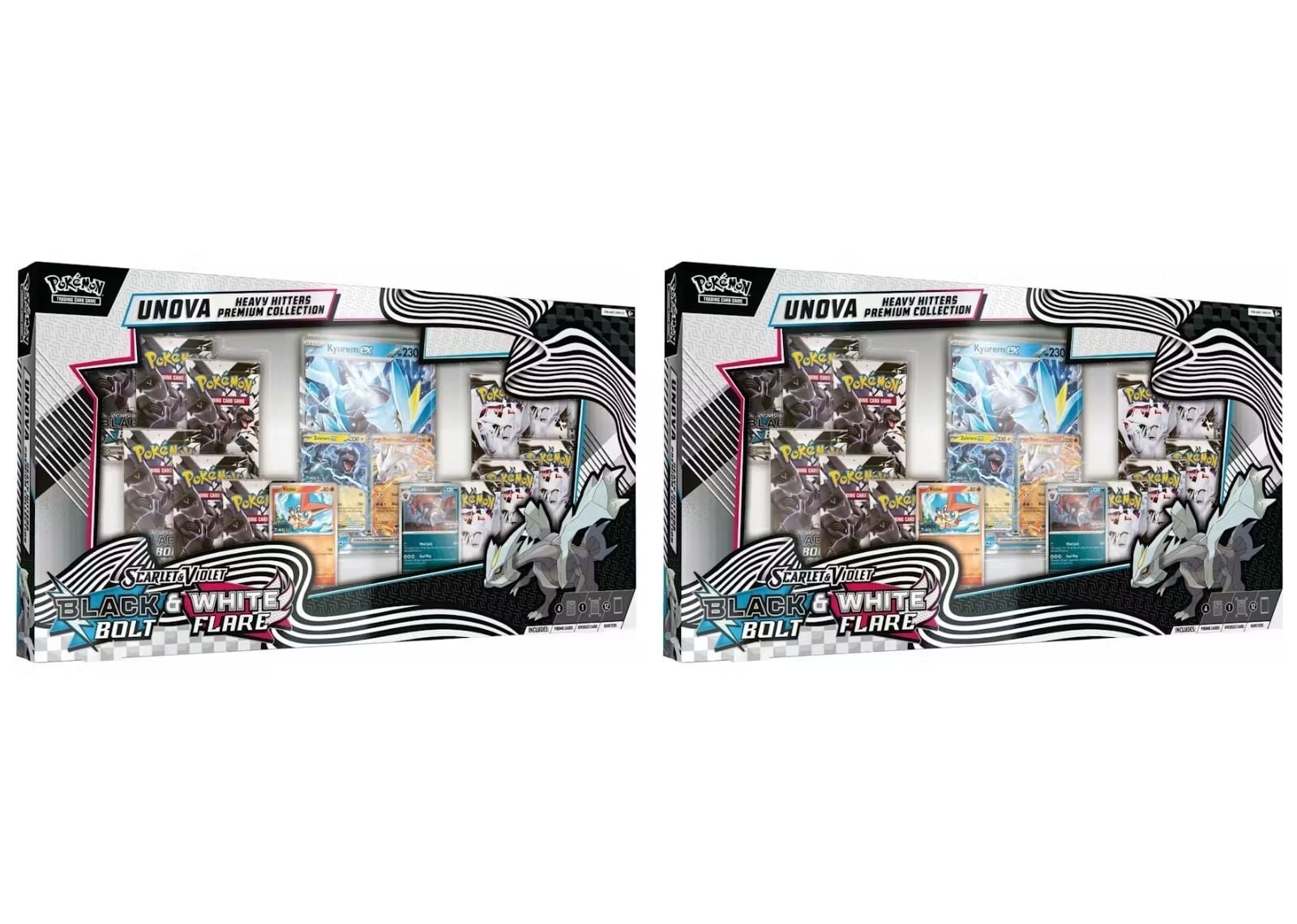 2025 Pokémon Scarlet & Violet Black Bolt & White Flare Unova Heavy Hitters Premium Collection (Costco Exclusive) 2x Lot