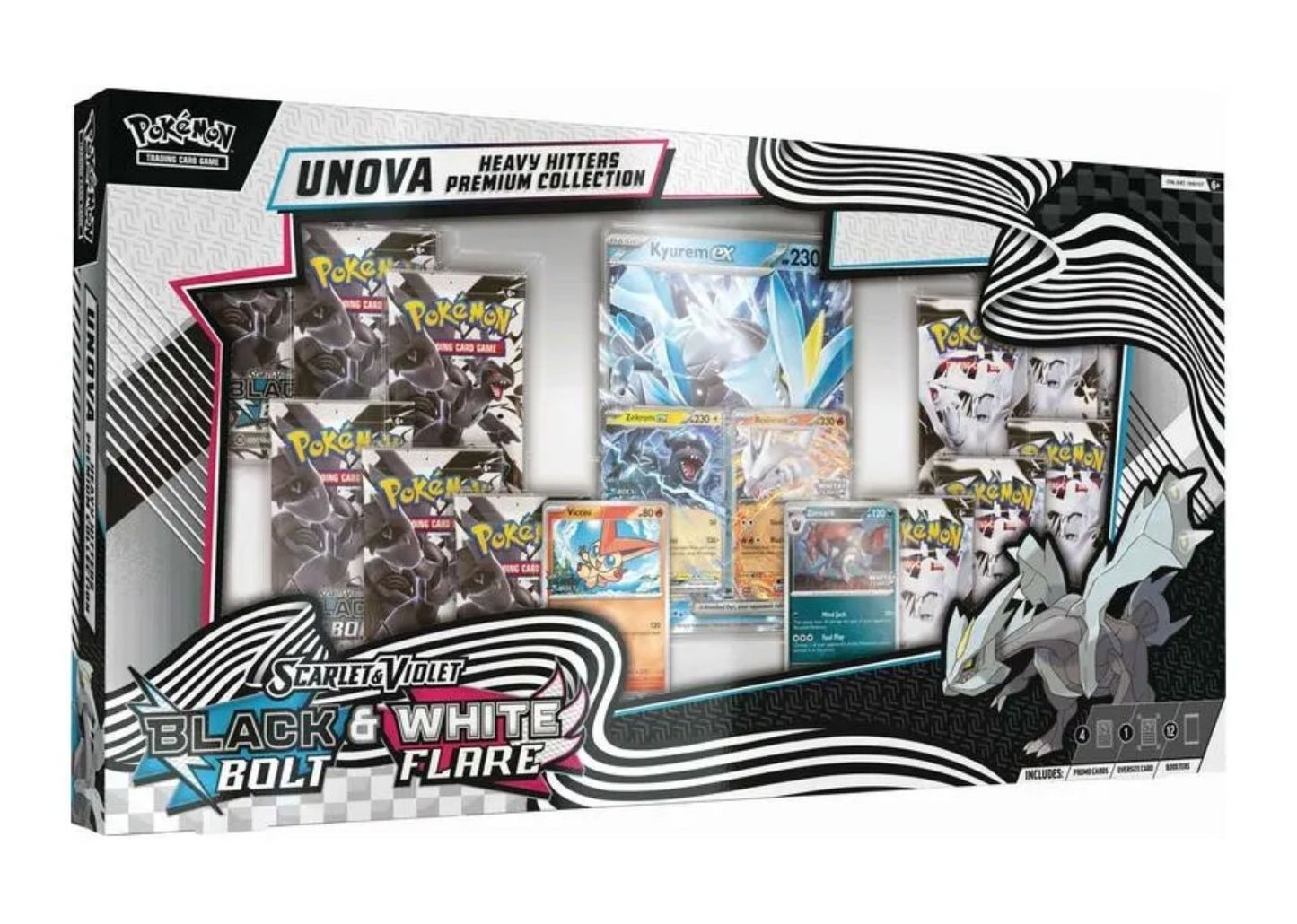 2025 Pokémon Scarlet & Violet Black Bolt & White Flare Unova Heavy Hitters Premium Collection (Costco Exclusive)