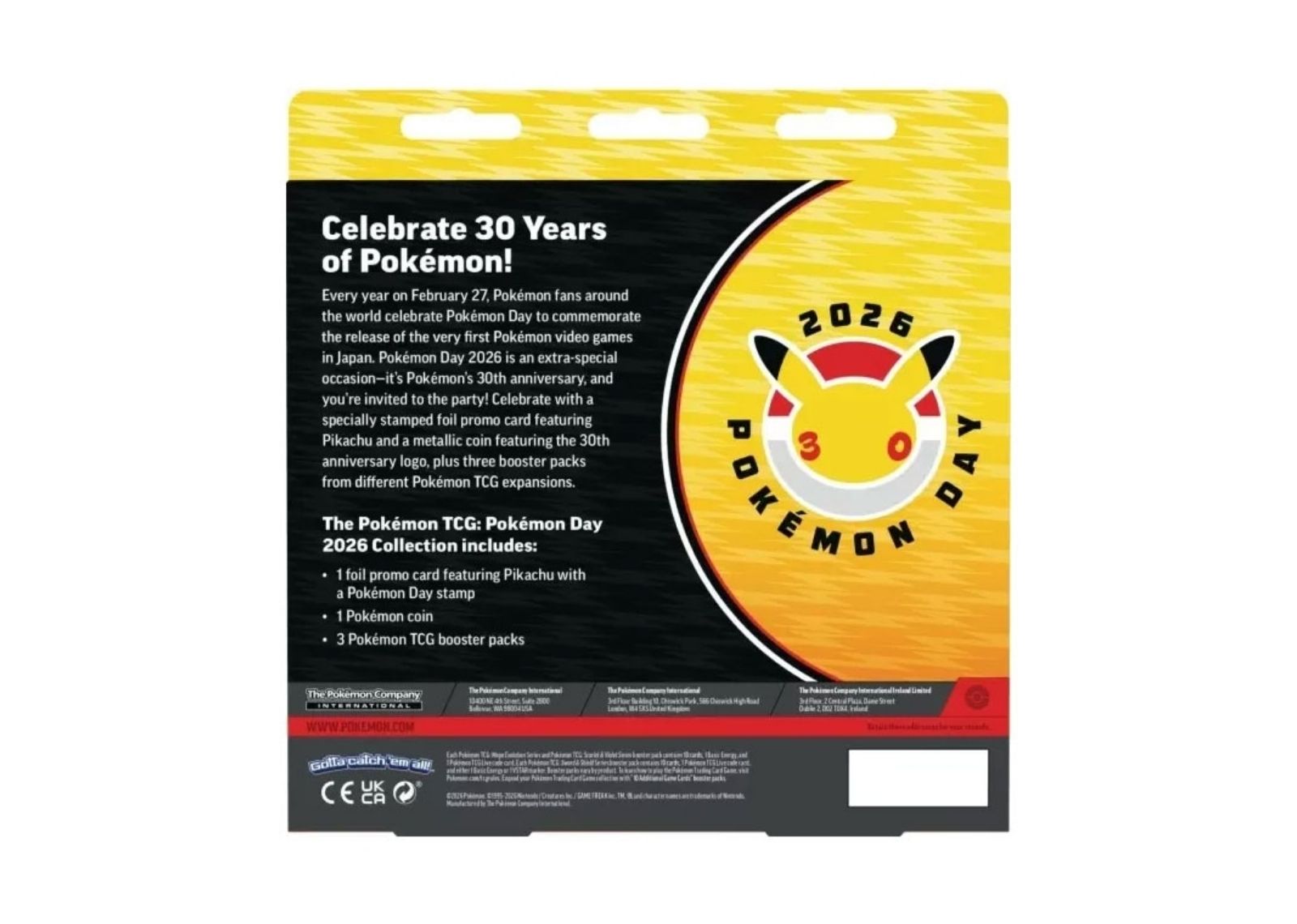 2026 Pokémon Day Pikachu Collection (30th Anniversary)