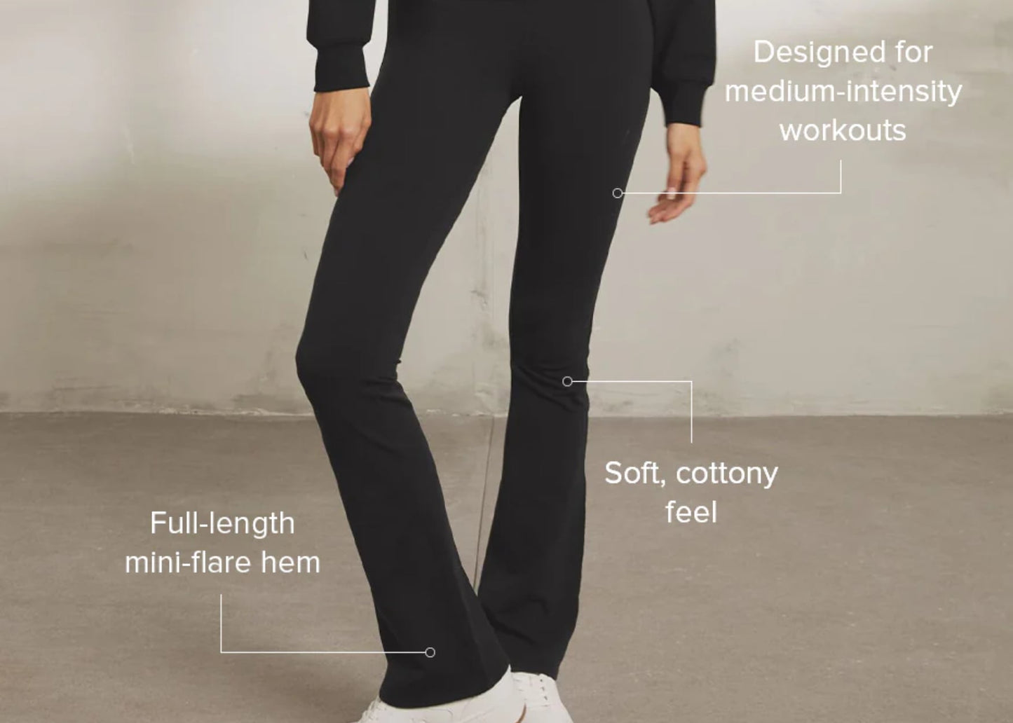 Airbrush High-Waist Bootcut Legging Black