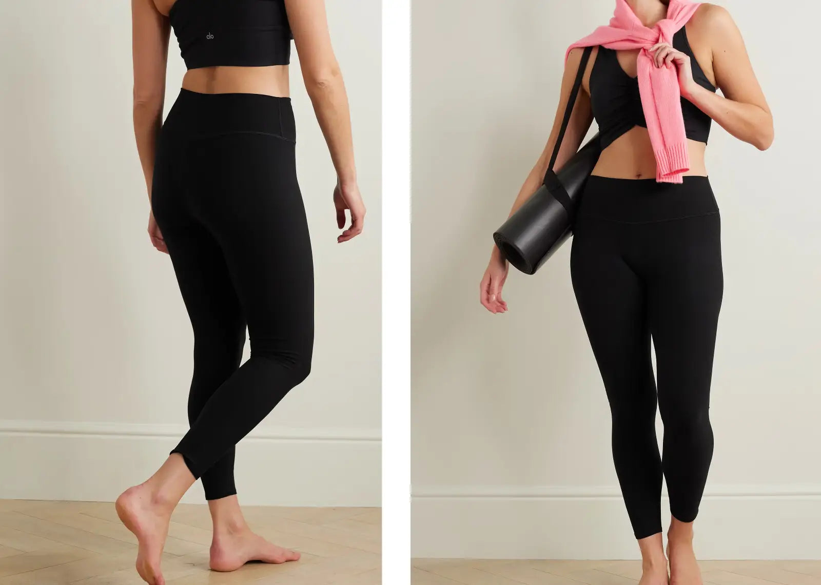 Alosoft Stretch-Knit 7/8 Leggings Black