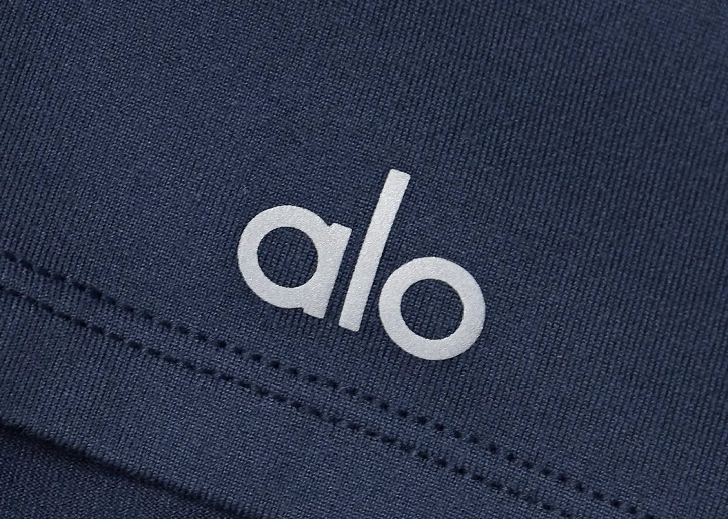 Finesse Cropped Alosoft Jersey Top Navy