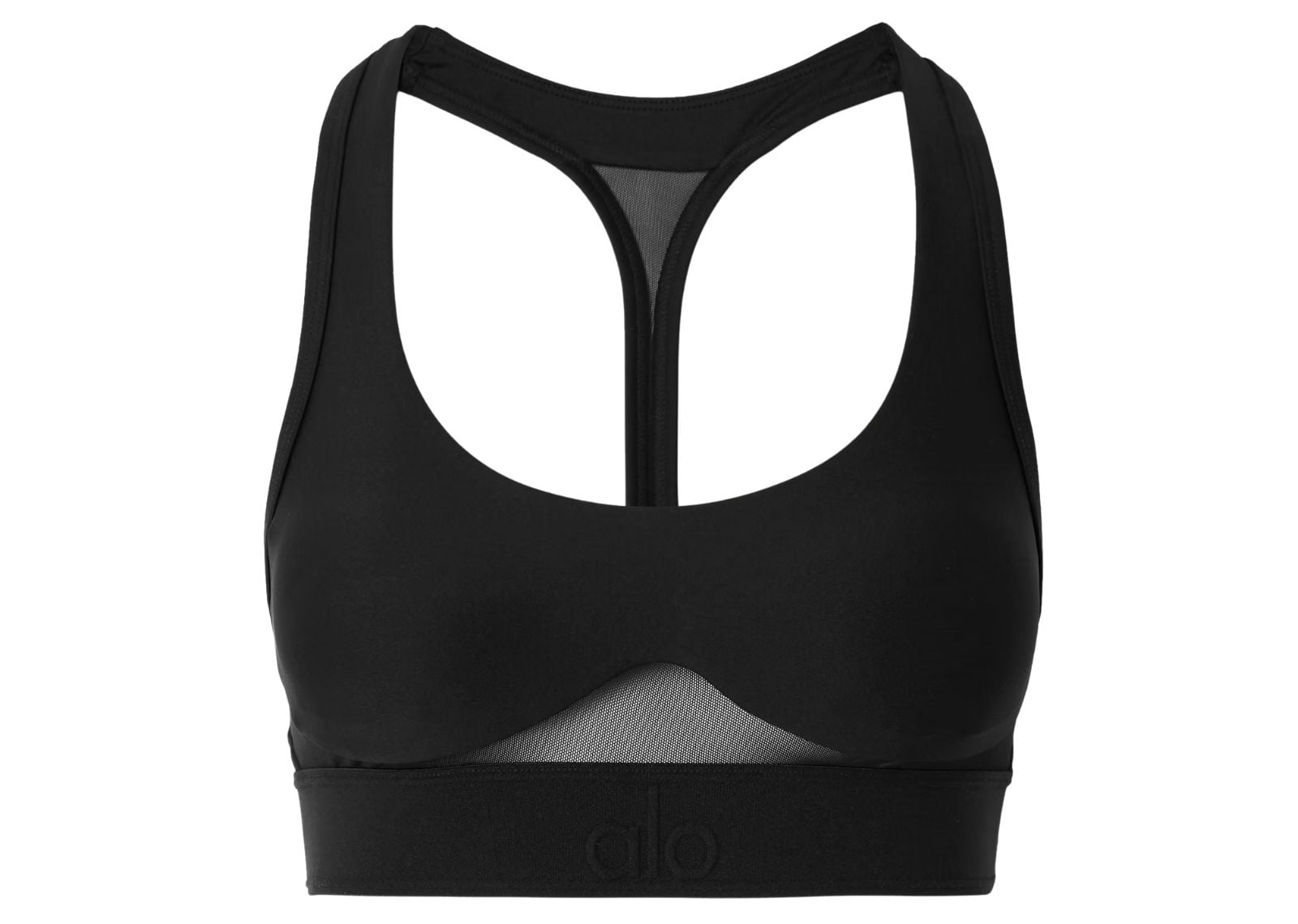 Rebel Mesh‑Trimmed Airlift Sports Bra Black