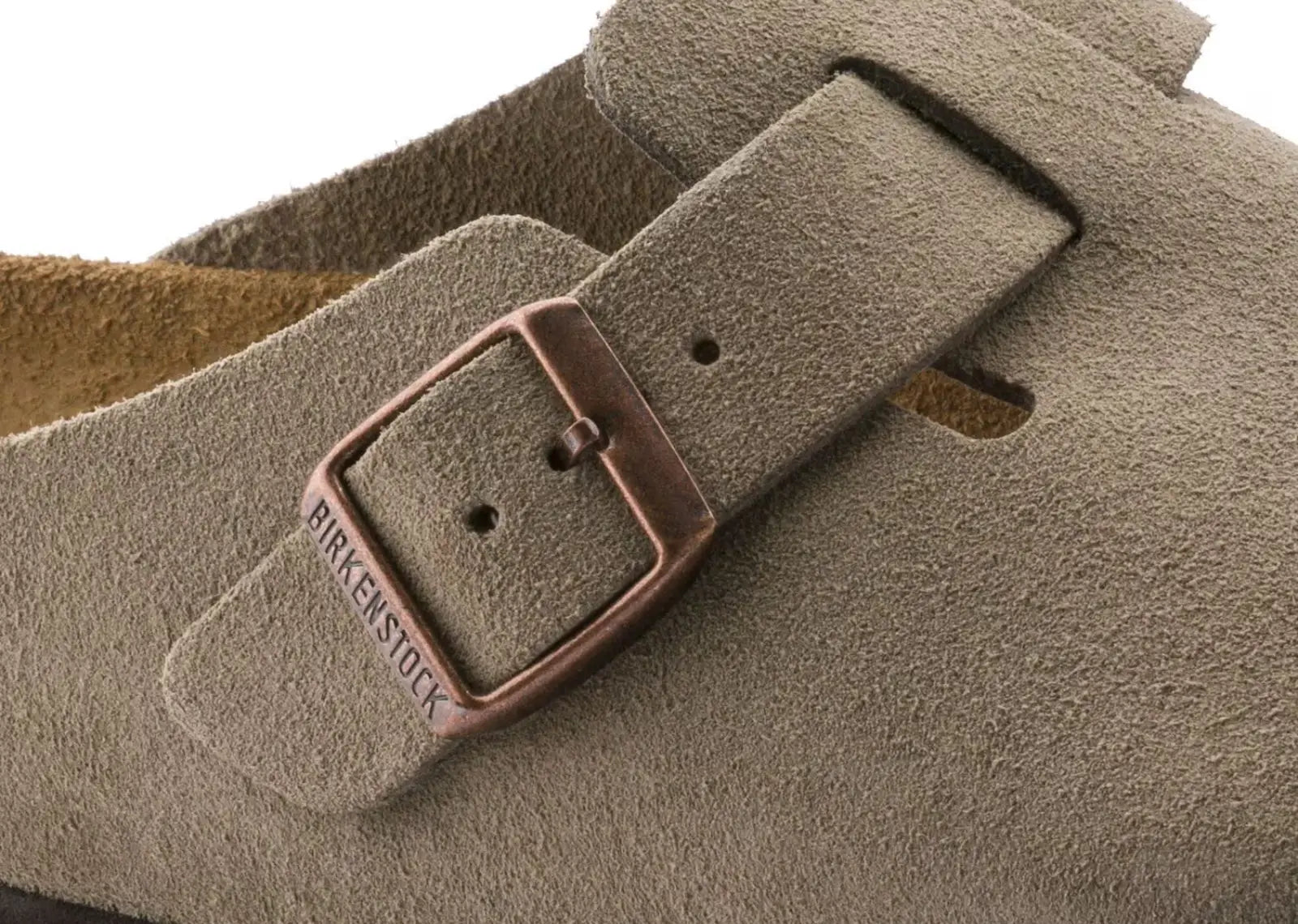 Boston Soft Footbed Suede Taupe
