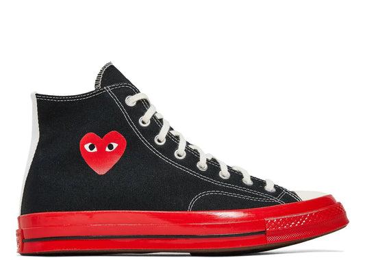 Chuck Taylor All Star 70 Hi Comme des Garcons PLAY Black Red Midsole