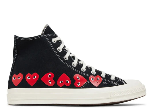 Chuck Taylor All Star 70 Hi Comme des Garcons PLAY Multi-Heart Black