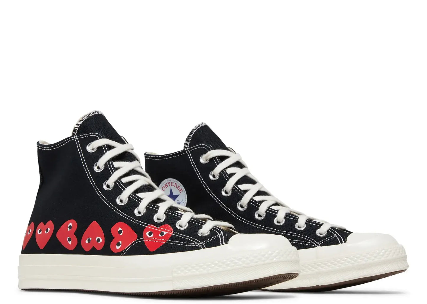 Chuck Taylor All Star 70 Hi Comme des Garcons PLAY Multi-Heart Black