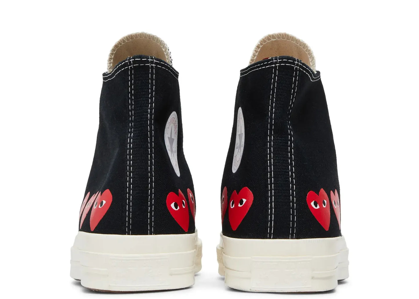 Chuck Taylor All Star 70 Hi Comme des Garcons PLAY Multi-Heart Black