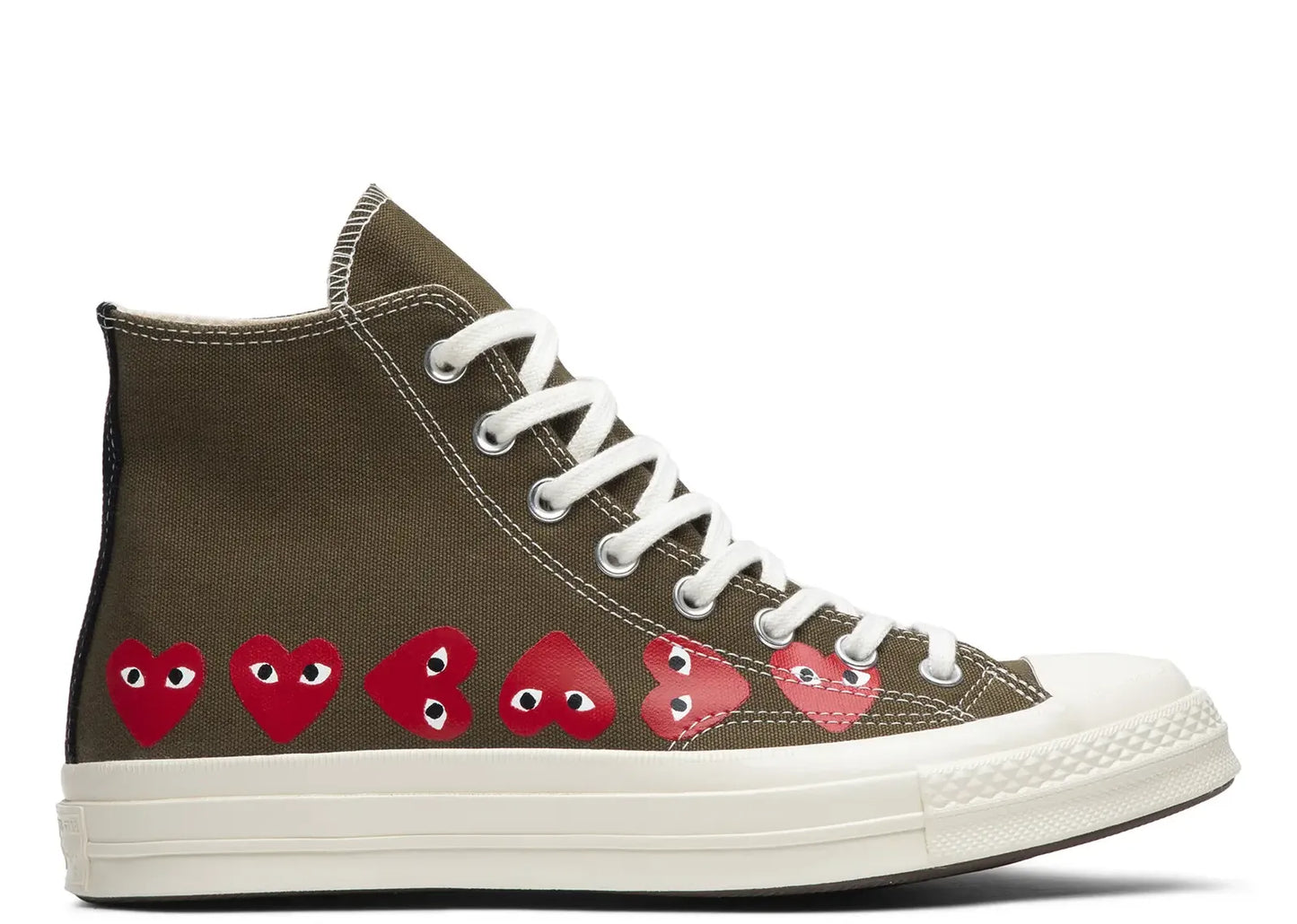Chuck Taylor All Star 70 Hi Comme des Garcons PLAY Multi-Heart Green