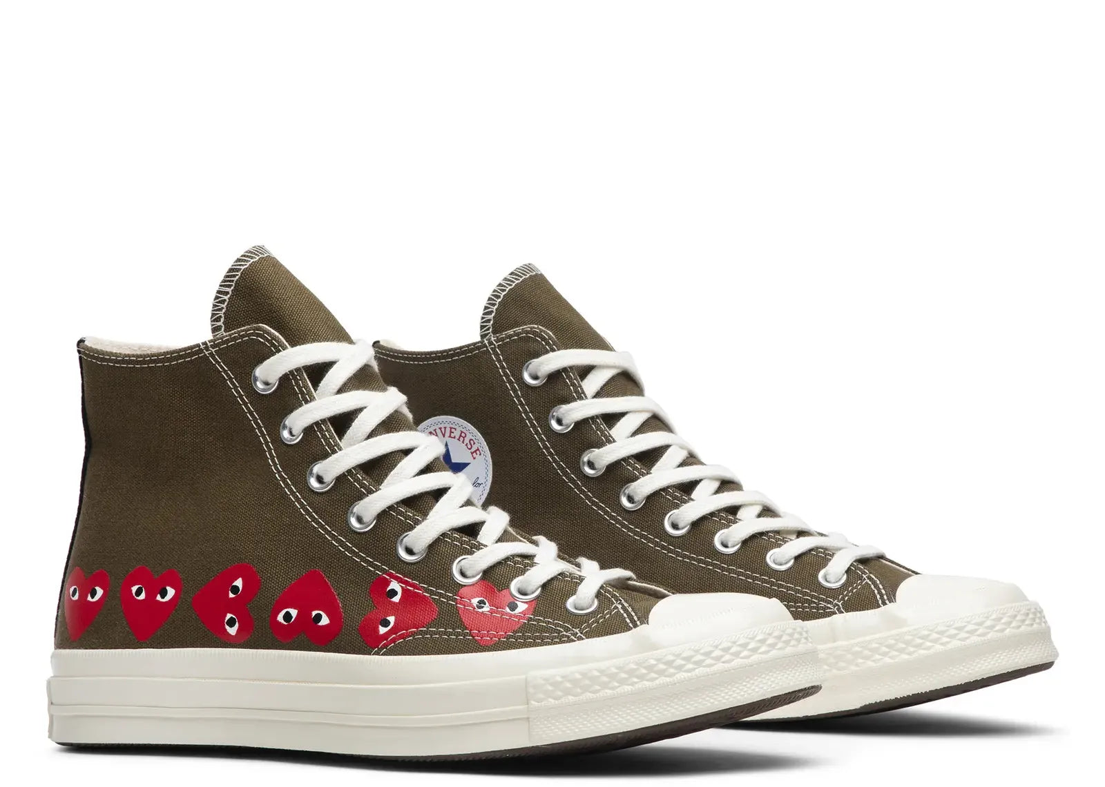 Chuck Taylor All Star 70 Hi Comme des Garcons PLAY Multi-Heart Green