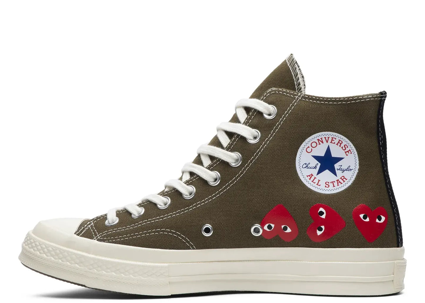 Chuck Taylor All Star 70 Hi Comme des Garcons PLAY Multi-Heart Green