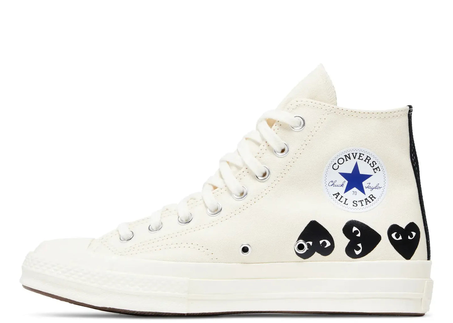 Chuck Taylor All Star 70 Hi Comme des Garcons PLAY Multi-Heart Milk