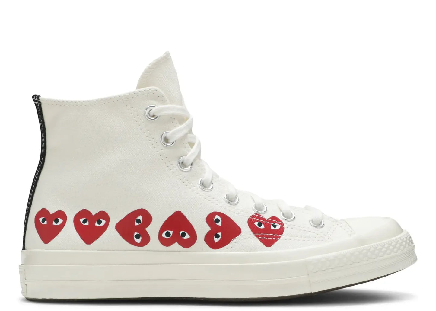 Chuck Taylor All Star 70 Hi Comme des Garcons PLAY Multi-Heart White